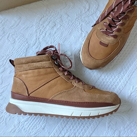 NEW Madewell High Top Kickoff Trainer Sneaker Suede Weathered Walnut Multi 6.5 7 - Picture 6 of 16